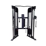 Body-Solid Functional Trainer - Dual 160lb Weight Stacks, Adjustable Swiveling Pulleys, Integrated Chinning Bar, Cable Workout Machine for Home Gym