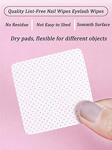 EBANKU 1000 stück Wattepads Fusselfreie Pads Nail Cleaming Wipes Pads Tücher Nail Art Cotton Removers Baumwolle Fusselfreie Pads for Eyelash Extension Glue Nail Abwischbar – Bild 3