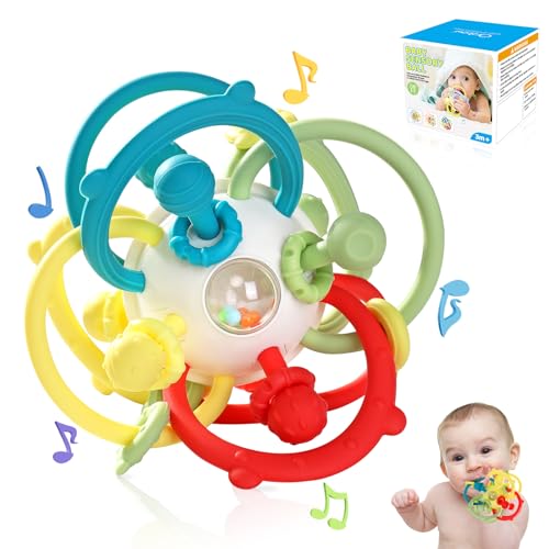 Orzbow Baby Toys 0-6 Months & 6-12 Months - Silicone Teething Toys with Grip Rings - BPA-Free & Easy Clean Orzbow Baby Toys 0-6 Months & 6-12 Months - Silicone Teething Toys with Grip Rings - BPA-Free & Easy Clean