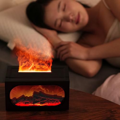 Diffuseur cheminée feu à éclairage ambiant design pour intérieur élégant