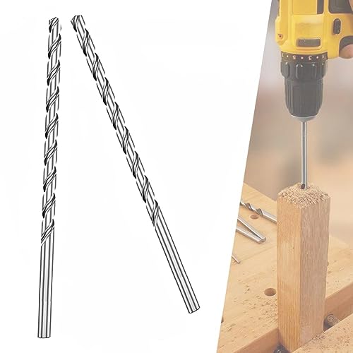 2 PCS 200MM x 9MM Extra Long Hss Drill Bit Set,Twist Drill Bits Straight Shank Tool Drill Bit (9MM)