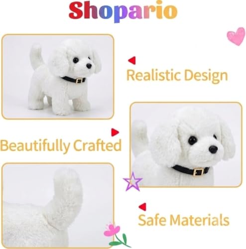 Image of Interactive White Walking Puppy Toy