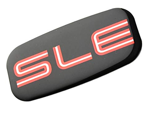 Image of SLE Nameplate Emblem 3D Badge Replacement for GMC Chevrolet Sierra Suburban Yukon 1500 2500 3500 15036134 (Red /Black)