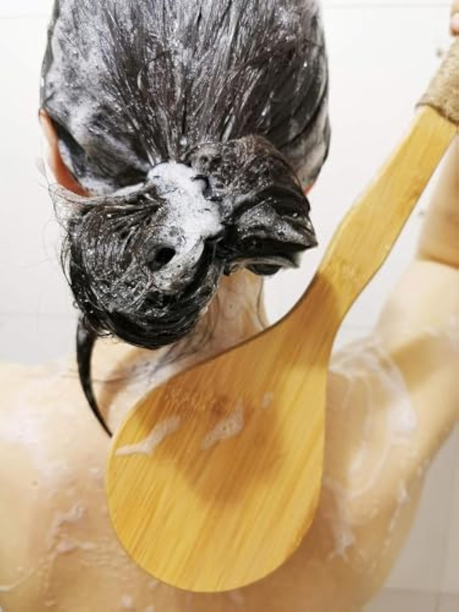 Bamboo Wood Long Handle Body Brush for Exfoliation
