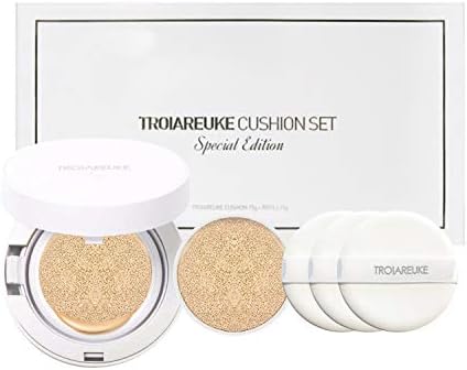 TROIAREUKE H+ / A+ / Seoul Cushion Foundation & 2 Refill Set, 21,23 Beige - SPF50+ PA++++ Healing Skincare Cushion (A+#21 Refill+1)