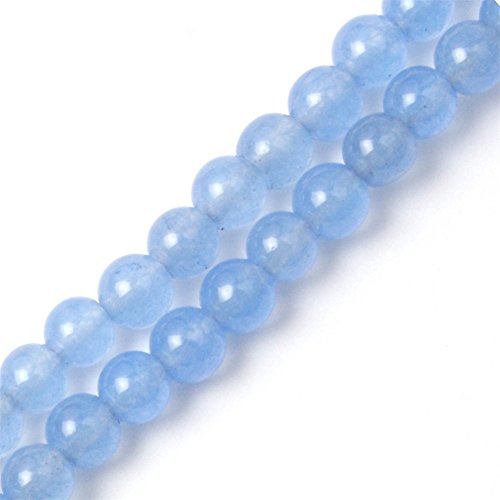 JOE FOREMAN Blue Jade Beads for Jewelry Making Gemstone Semi Precious 4mm Round 15