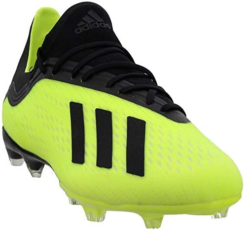 adidas Men's X 18.2 Firm Ground Soccer Shoe, Solar Yellow/Black