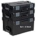 Produktbild L-BOXX® 3er-Set 102+136+238 Bosch Sortimo black leer Werkzeugkoffer Transportbox