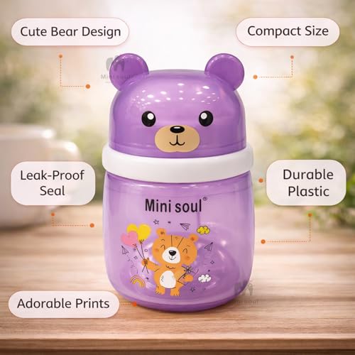 Image of Baby Powder Puff with Container Soft Feather Sponge Powder Applicator for Newborn & Infant Transparent Refillable Case Mess-Free, Leak-Proof, Baby-Safe Powder Puff for Kids Purple