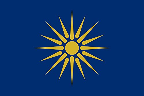Preisvergleich Produktbild DIPLOMAT Flagge Greek Macedonia / / Querformat Fahne / 0.06m² / 20x30cm für Flags Autofahnen