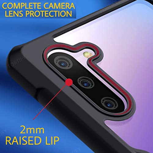 Image of RIGGEAR Fortify XUNDD Transparent Hybrid Hard PC Back TPU Bumper Impact Resistant MIL-STD 810G Drop Tested Case /Cover for Samsung Galaxy Note 10+ / Note 10 Plus - Black