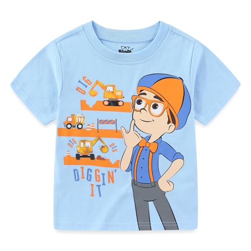 Image of Blippi Boys Short Sleeve T-shirt and Short 2 Piece Set for Toddler 2T to Big Kids