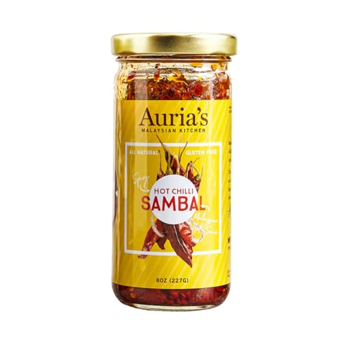 Auria&rsquo;s Malaysian Kitchen Sambal 8oz - Authentic Southeast Asian Chili Paste, Small Batch,...