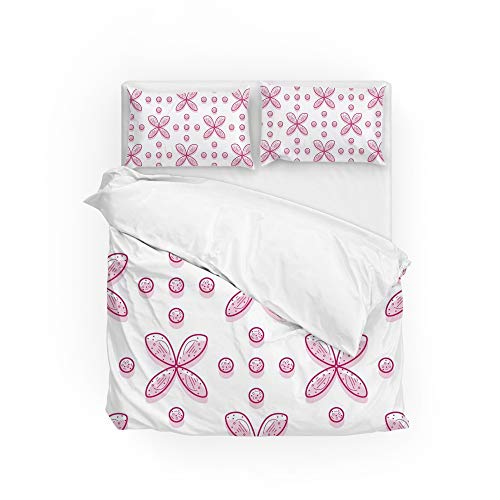 Parure de lit 3 pièces en polyester anti-plis facile d'entretien lit simple