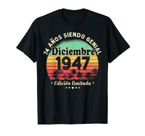 Diciembre 1947 Cumpleaños nacen Diciembre De 1947 Regalo Camiseta