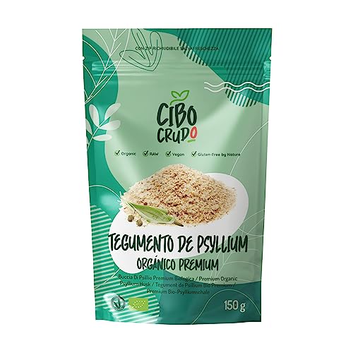 Cáscara de Psyllium Ecológico - 99% Pureza - 150g. Psyllium Husk o Plantago Ovata come Fibra Alimentaria para Pan Naturalmente sin Gluten. Organic Psyllium Husk.
