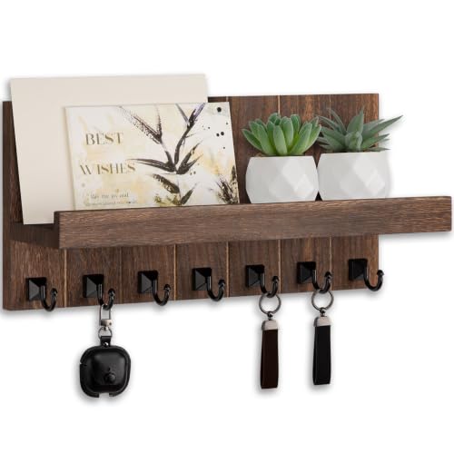 Lucundm Key Holder for Wall, Decorative Key Holder with Shelf
