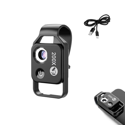 Microscope pour smartphone NanoZoom 200x éclairé pour voir net sans matériel lourd