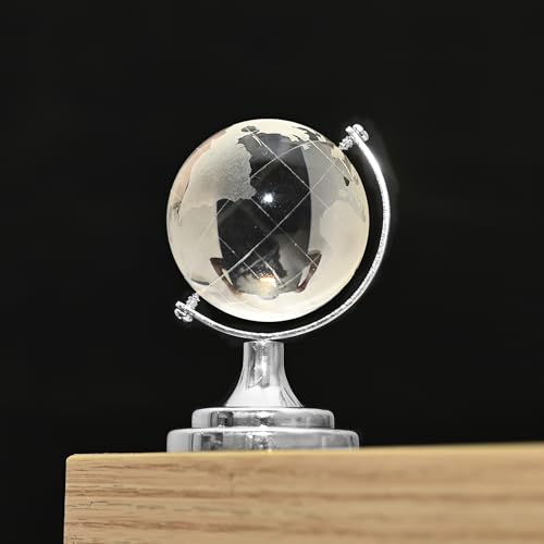 Image of ZAICUS Crystal Ball Showpiece with Stand for Office Desk, Home Decor, Tabletop | Glass Sphere Gift for Boss, Friends, Students | Vastu Decorative Showpiece for Good Luck, Success & Positive Energy