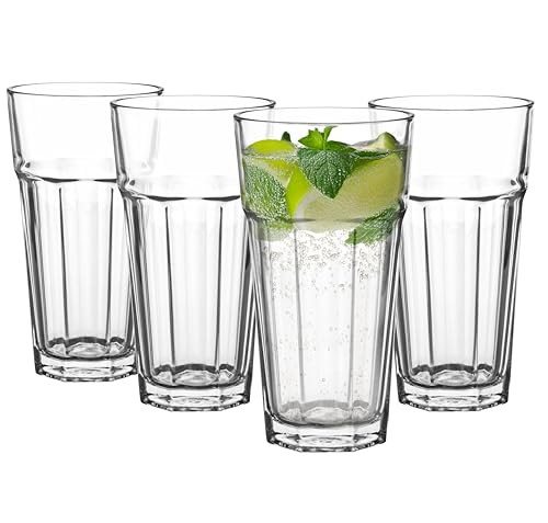 Glasmark KROSNO, 320 ml, lot de 4, à long drink, à boire, verre highball, à eau, cocktail, parfaits pour la maison, les restaurants et les fêtes, ensemble de
