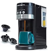 REVOTRA Single Serve Coffee Maker for Pods & Ground Coffee, 6 to 14oz Brew Sizes, Strong Brew Opt...