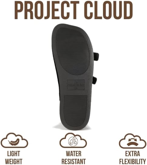 Project Cloud 100% Genuine Leather Womens Sandals Dressy - Lightweight & Non-Slip Women's Flats Sandals Women with Plush & Soft Insole Slides Sandals for Women 2026 (Velora) - Image 4