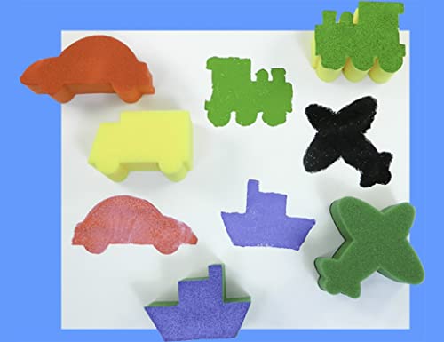 Sponge painting stampers | Pack of 5 | Transport shapes