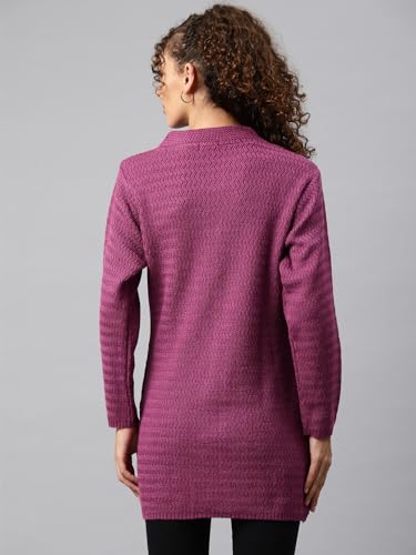 Image of One femme Women's Woollen Solid Color Coat