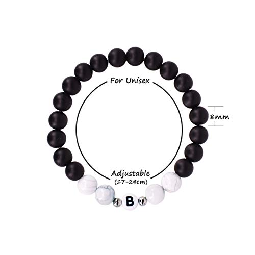 B.BOXX Bracciale Lettera in onice Naturale