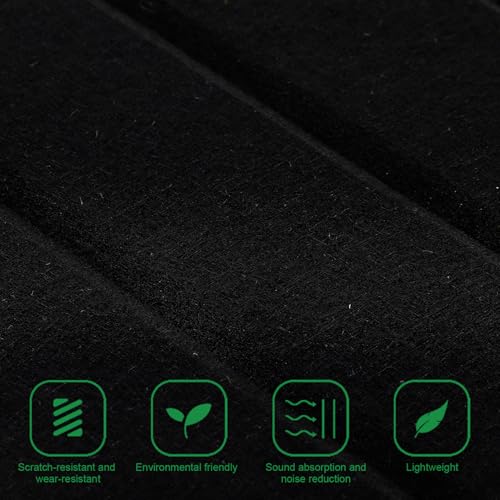 Kisangel 6pcs Paneles acústicos de fieltro de fibra de poliéster absorbentes de sonido de rayas verticales para aislamiento de ruido y reducción de eco en estudio y hogar miniatura 4