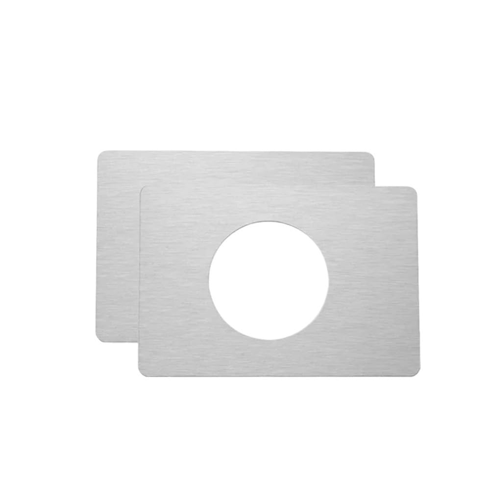 Gentryroo 2Pcs-Silver Repair Doors Lock Plate Stainless Steel Fixed Hardware Reinforcement Installation