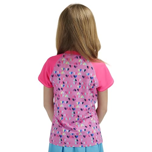 Image of Lands' End Girls' Swim UPF 50+ Short Sleeve Sun Tee Rash Guard Shirt