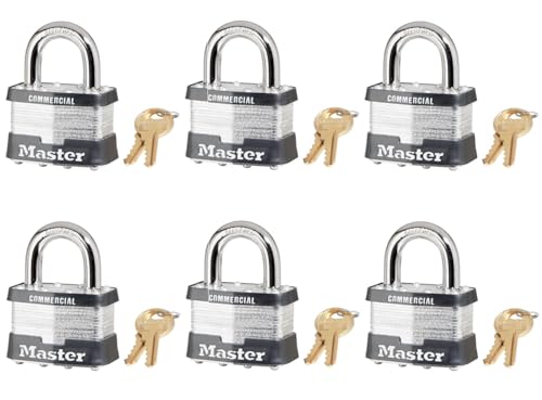 Cadenas Master Lock 5KA s'entrouvrant clé unique A500 en lot de 6