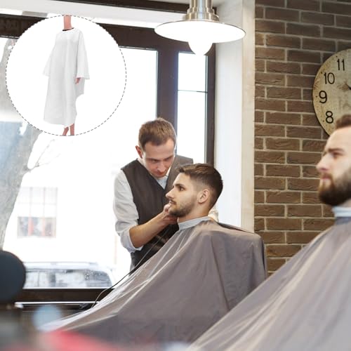 Capa para barbería con mangas para adultos blanco miniatura 5