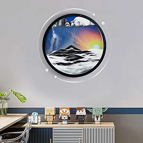 JZWLW Sandbilder zum Drehen Wanddekoration, 3D Sandlandschaft Rahmen, dekorative Wandmontage, entspannendes dekoratives Geschenk für Wohnzimmer, Schlafzimmer, Küche Cover