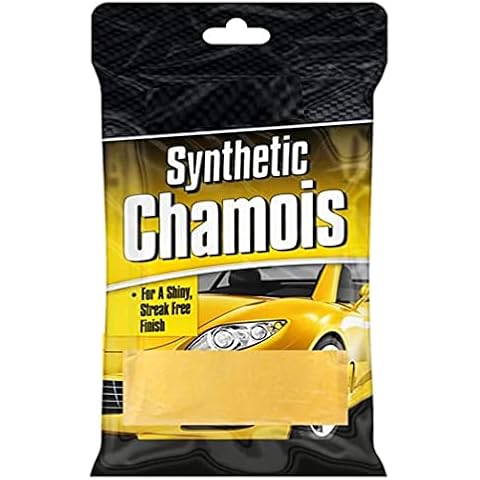 Zale Yardley Synthetic Chamois, Chamois Leathers for Cars, Car Drying Towel, Square Auto Cleaning Cloth, Fast Drying, High Absorbent, Shammy Leather for Car, Mirror, Window, Kitchen, Yellow Cover