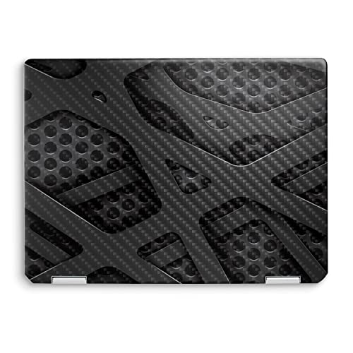 Image of MightySkins Carbon Fiber Skin Compatible with HP Spectre x360 14 inch (2022) Full Wrap Kit - Tech Wave | Protective, Durable Textured Carbon Fiber Finish | Easy to Apply | Made in The USA