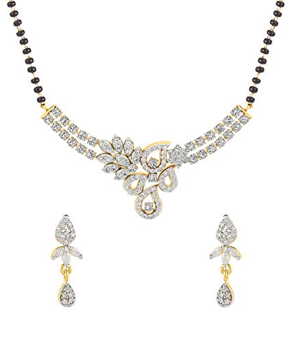 Jewels Galaxy Gold Plated Mangalsutra for Women (White) (MNS-162) (B07P8WKWTC) Amazon Price History, Amazon Price Tracker