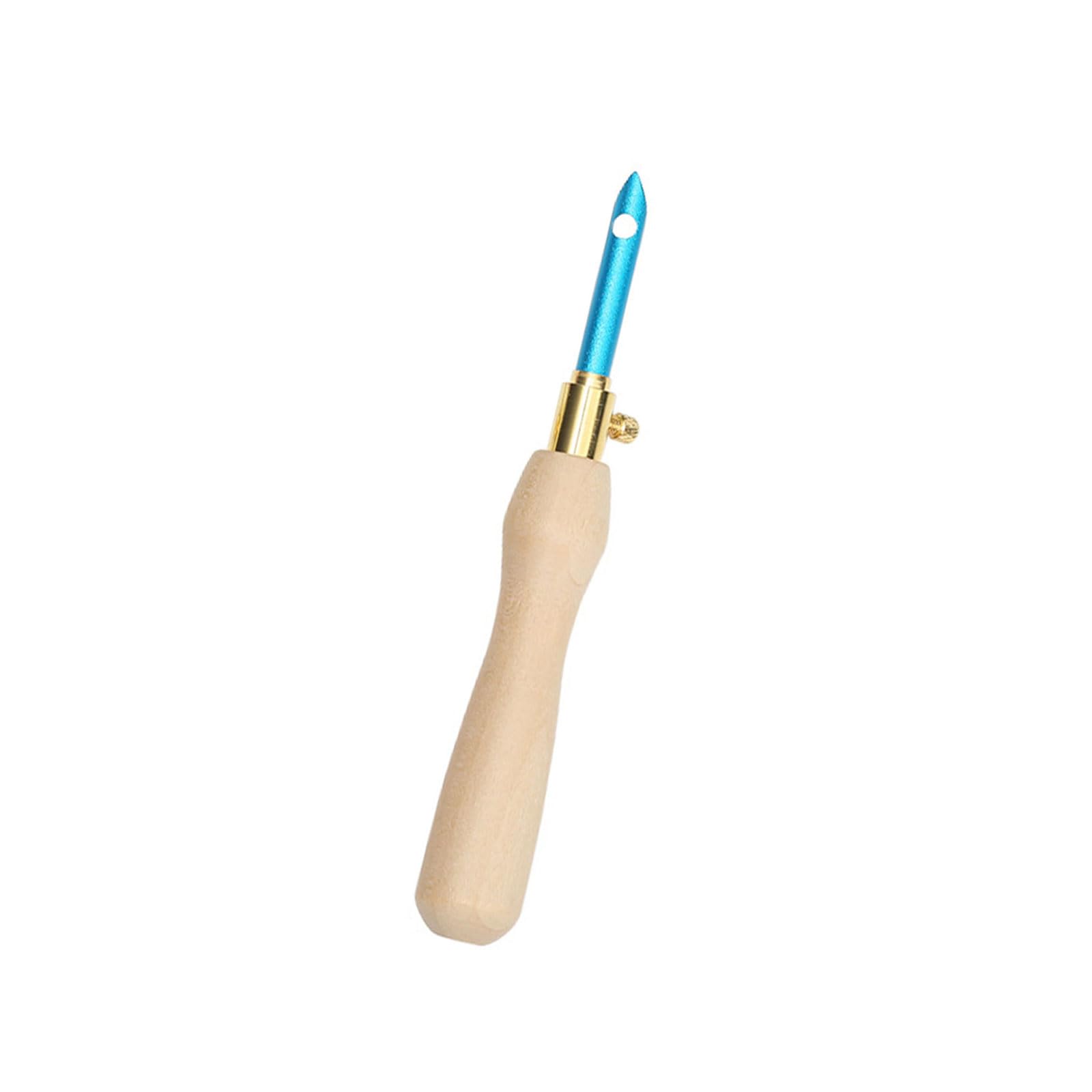 carotoe Wood Handle Embroidery Pen with Metal Needle Head Adjustable Punching Needle Tool for Beginner Embroidery Needlework Fashionable