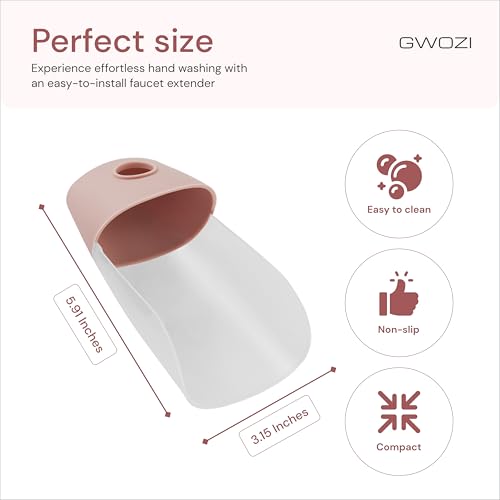 Image of Faucet Extender for Toddlers - Plastic Sink Extender for Toddlers - Sink Spout Toddler Sink Extender for Bathroom, Kitchen - Splash-Proof Toddler Faucet Extender for Hand Washing, 2 Pcs