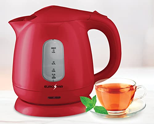Hervidor eléctrico de plástico 1.0L EUROSTAR EKP101RD rojo miniatura 2