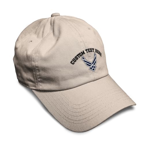 Image of Speedy Pros Soft Baseball Hat Embroidered Dad Hat Air Force Emblem Embroidery Men & Ladies Baseball Cap Cotton