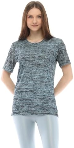 Ghassy Co. Kadın Nem Emici Aktif Gym Fitness Koşu Performans Outdoor Spor Tshirt MAVİ M - Görsel 2