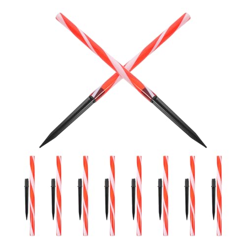 Estacas de extensión para luz solar de jardín SOIMISS, juego de 10 varillas plásticas