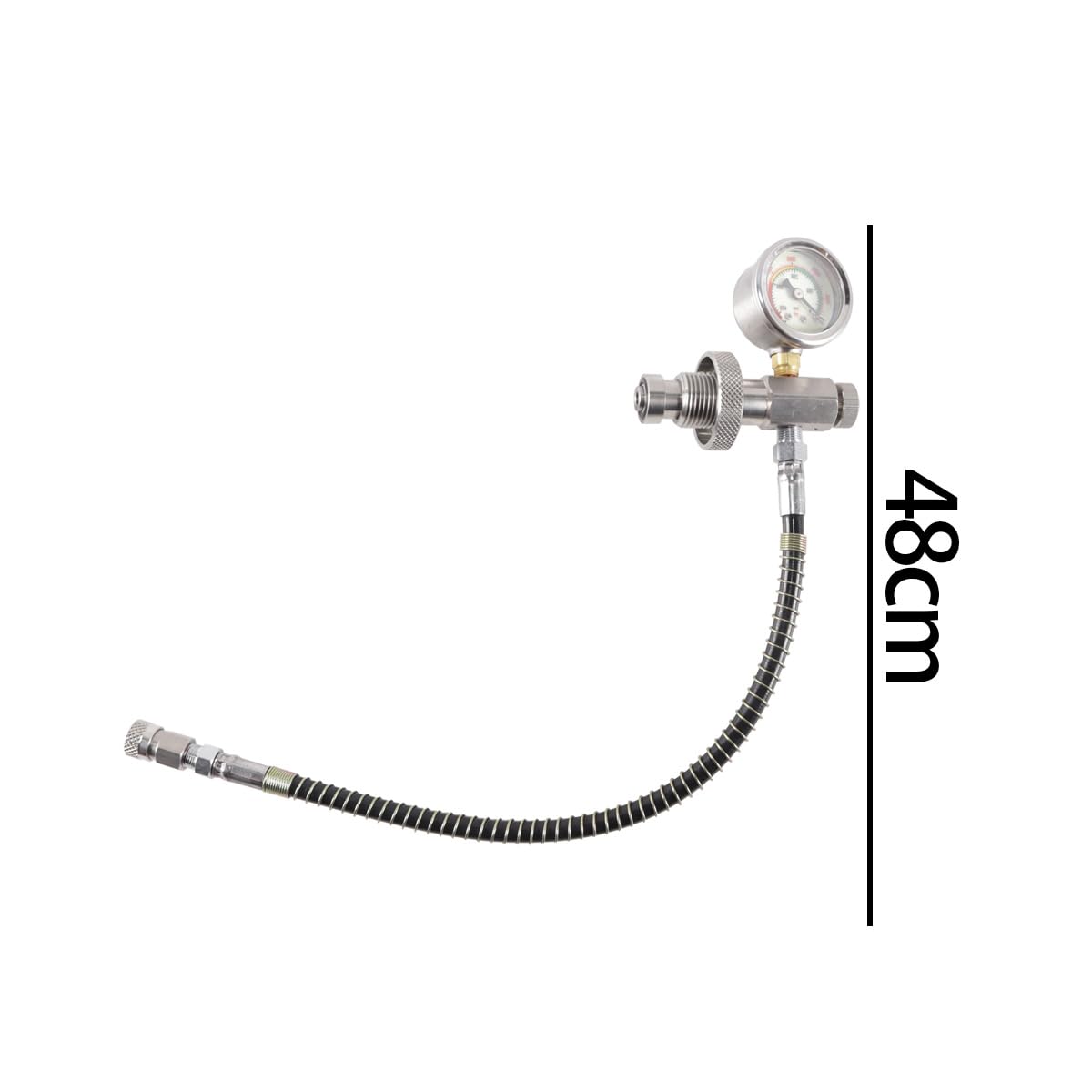 Ausi Adaptateur de recharge pour station de remplissage de bouteille de plongée, tuyau souple de 15 pouces, pour recharge d'air PCP