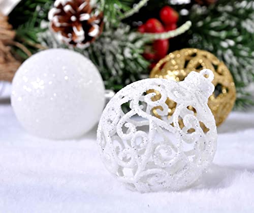 Phreewill 130Ct Christmas Tree Ornaments Set, Shatterproof Gold Christmas Tree Balls Decorations, Reusable Hand-Held Gift Package For Xmas Parties Home And Office Shop Decor #TOP5