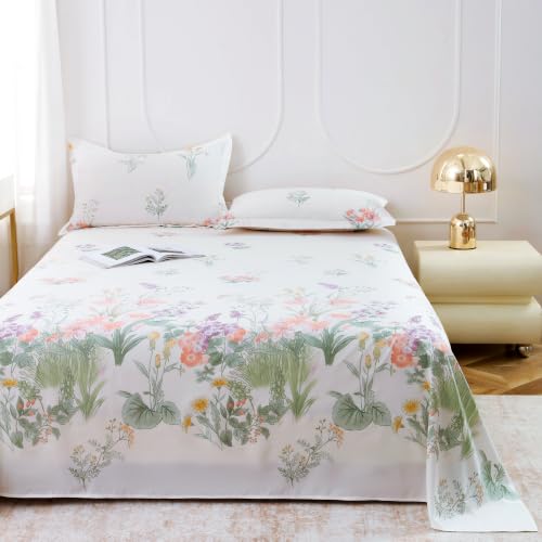 Image of Dew Cotton Bedsheet for Double Bed 160 TC 250 x 225 CM, Ivory