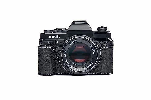 Protection Pentax Super A housse cuir véritable noir fait main