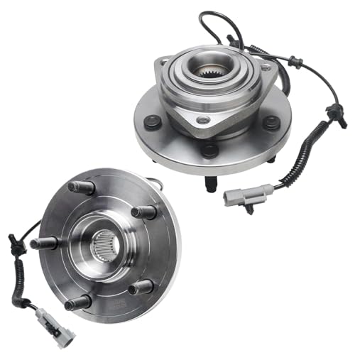 Image of Detroit Axle - Front Wheel Bearing Hubs Brake Kit for 05-10 Jeep Commander