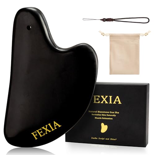 FEXIA Gua Sha Black Bian Stone Facial Tool